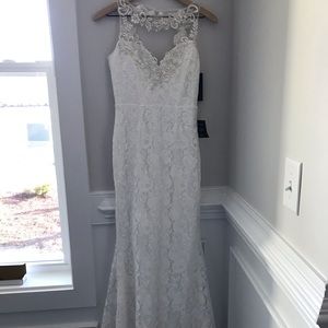 White floor length dress